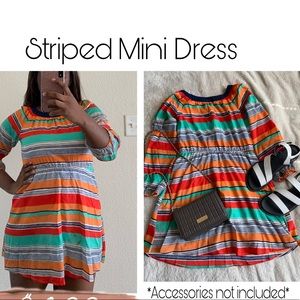 Striped mini dress